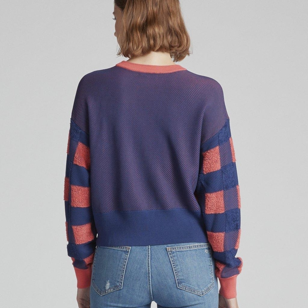 NWT Rag and Bone Ridley Gingham Pullover Sweater - Picture 8 of 13